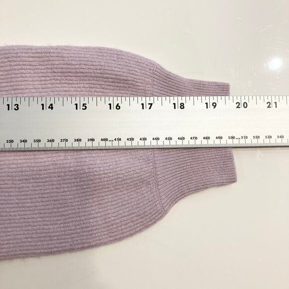 NWOT BABATON Sweater M Lilac Wool Linen Balloon-Long-Sl”Column Heather Mauve - Picture 10 of 10